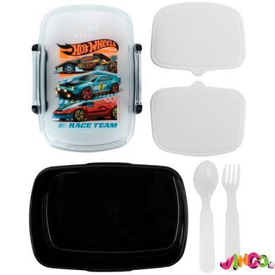 Ланчбокс з наповненням Kite Hot Wheels, HW26-181, 750 мл, Чорний