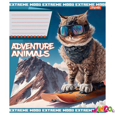Зошит учнівський А5 18 лінія, 1В Adventure animals, 766337