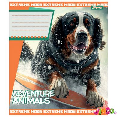 Зошит учнівський А5 18 лінія, 1В Adventure animals, 766337