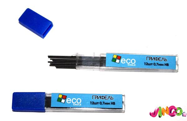 TY408-0.7 Грифель 0,7мм для механічного олівця, 12шт.в пласт. футлярі, стікер на кожному олівці.Ціна