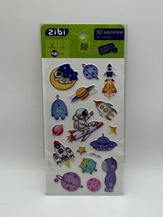 ZB.63342 3D наліпки Космічні фантазії 18 см, KIDS Line