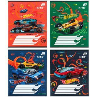 Зошит шкільний Kite Hot Wheels HW26-235, 12 аркушів, коса лінія