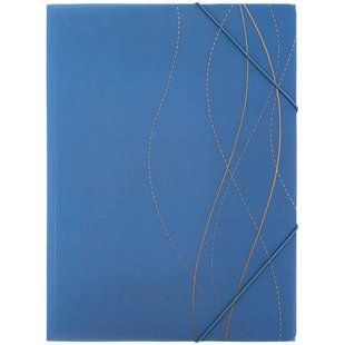 1509-41-A Папка на гумках, А4+, Waves-2