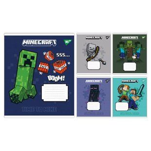 767561 А5 24 кл. Yes Minecraft Signs, зошит учнівський шкільний