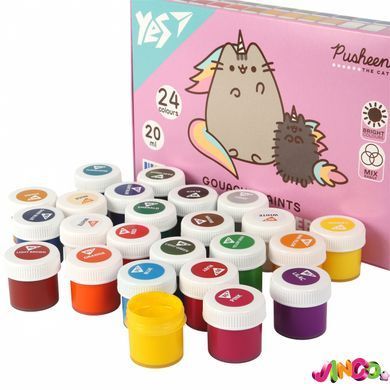 Фарби гуашеві Yes Pusheen 24 кольори 20 мл (230404)