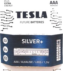 392363 Лужні батарейки TESLA Batteries 1.5V AАA LR03 SILVER + блістер-4шт. в упаковці