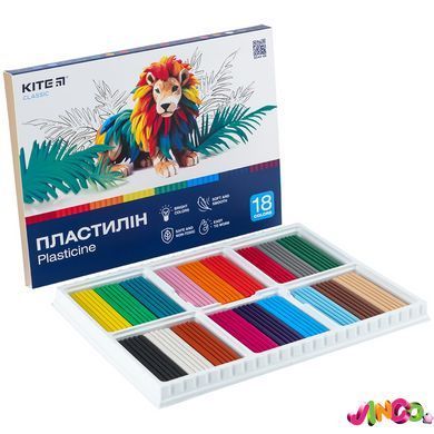 Пластилін, 18 кольорів, 360 г. Kite Classic (K-085)
