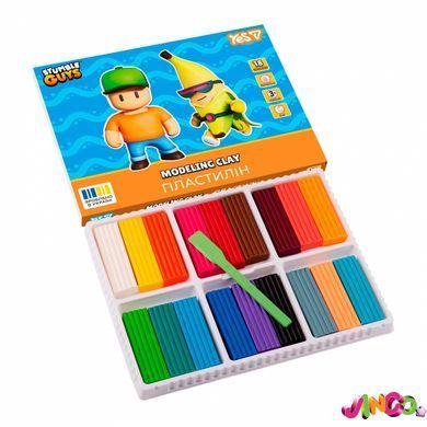 Пластилін, 18 кольорів, 360 г, Stumble Guys, YES (540710)