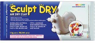 Маса для моделювання, біла, самозастигаюча, 1 кг, Sculpt Dry, MUNGYO, MW1000