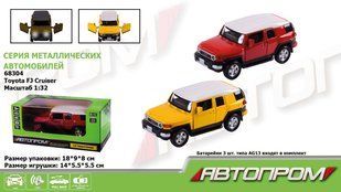 Машина мет. АВТОПРОМ арт. 68304, 1:32 Toyota FJ Cruiser,батар, світло,звук,відкр..двері, короб.