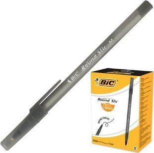 Ручка BIC Round Stic, чорна, 0.32 мм (BC9205681)