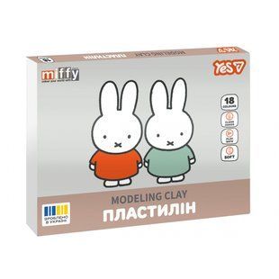 Пластилін, 18 кольорів, 360 г, Miffy, YES (540721)