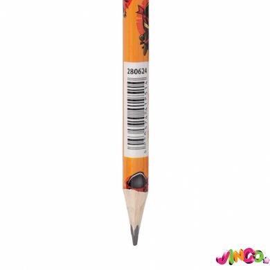 Олівець YES чорнографітний з гумкою в платиковій тубі Ninja 280624
