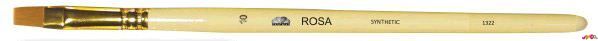 Пензлик "Roubloff", синтетика, плаский, довга ручка, покрита лаком, 1322, №22