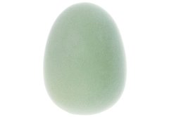 113-080 Декор Яйце з флоковим напиленням 13см, колір - зелений Тіффані