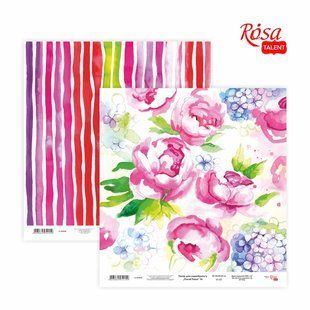 Папір для скрапбукінгу &bdquo;Floral Poem&ldquo; 14 двосторонній 30,48х30,48см 200г/м2 ROSA TALENT