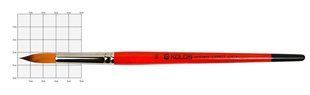 Пензель синтетика кругла Carrot 1097R №10 коротка ручка KOLOS