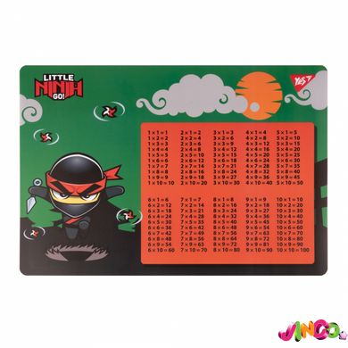 492252 Подкладка для стола Yes "Ninja" табл.умнож. зеленый