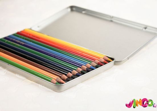 Олівці 12 кольорів круглі d = 4.0 в металевому пеналі, ColorCore (new), E3130-12TN-B, ТМ Marco