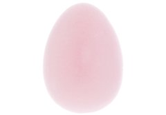 113-083 Декор Яйце з флоковим напиленням 13см, колір - рожевий