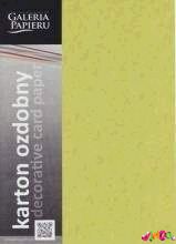 Декоративний картонний папір Leaves А4, колір оливковий,. (A4 Leaves olive 20 аркушів в упаковці) 203605
