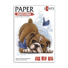 Набор бумаги для акварели SANTI Animals, А3, Paper Watercolor Collection, 20 л, 200 (1305190