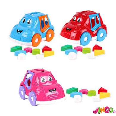 гр Автомобіль 5927 (6) "Technok Toys" 3 цвета, геометрические фигуры, сортер, 25см, в кульке
