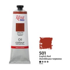 328501 Фарба олійна, Англійська червона (501), 100мл, ROSA Studio