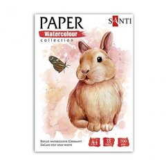 Набір паперу для акварелі SANTI Animals , А4, Paper Watercolor Collection , 18 арк, 200 (130520)