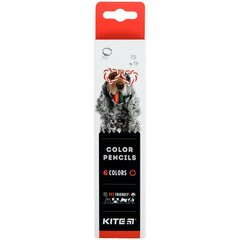 K22-050-1 Олівці кольорові, 6 шт. Kite Dogs
