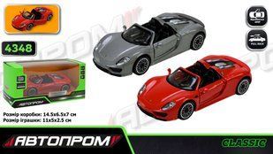 Машина мет. АВТОПРОМ арт.4348 1:41 Porsche 918 Spyder,відкр..двері,коробка 14,5*6,5*7см