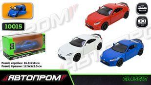 Іграшка машина мет. АВТОПРОМ арт. 10015 5 inch,3 кольори Toyota GR86, відкр.двері, у кор.16,5*7*8см