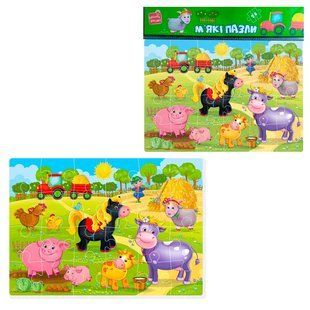 Гра розвиваюча Vladi Toys м'які пазли А4 Малюк зможе "Ферма" VT1102-18 (укр)