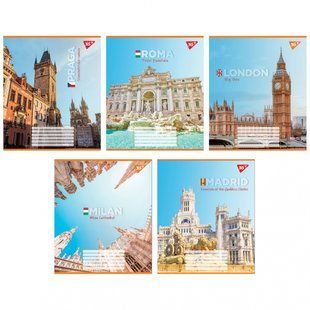 Зошит для записів А5/96 клітинка, Yes Greatest cityes.