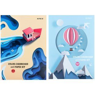 Набір паперу та картону Kite A4 (7+7), папка, Kite (K24-1256)
