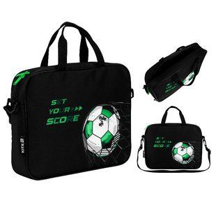 Шкільна текстильна сумка Kite A4, 1 від., 589 Football (K26-589-2), Чорний