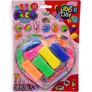 ARBB-03-01,02 Креативна творчість із пластиліну "Air Clay+Bubble Clay" блістер (24)