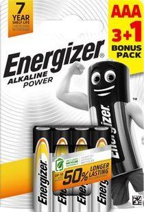 Батарейка лужна AAA LR03 (бл-3+1шт) Energizer Power, 6429529