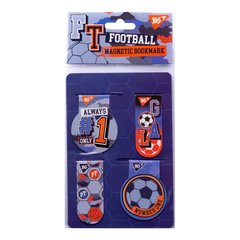 Закладки магнітні YES "Football", 4 шт (707395)