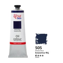 328505 Краска масляная, Голубая ФЦ (505), 100мл, ROSA Studio