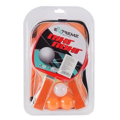 ЧП218670 Теннис настольный арт. TT1426 (40шт) Extreme Motion2 ракетки, 3 мячика, слюда, толщина 7 мм