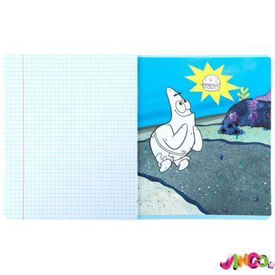 Зошит шкільний Kite Sponge Bob SB26-232, 12 аркушів, клітинка