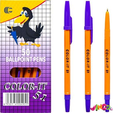 114533 Ручка кулькова CORVINA CR51 фіолетова