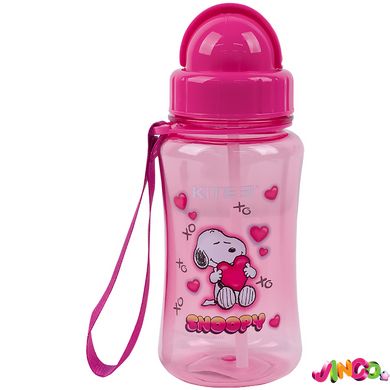 Пляшечка для води Kite Snoopy SN21-399-2, 350 мл, рожева, Рожевий