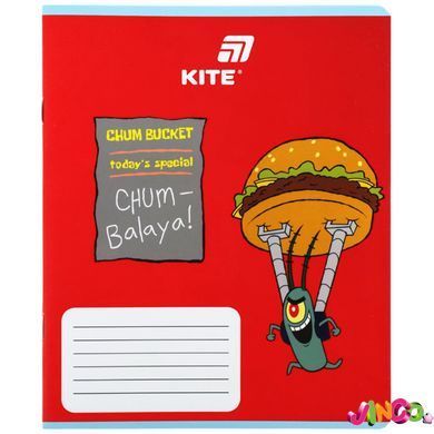 Зошит шкільний Kite Sponge Bob SB26-232, 12 аркушів, клітинка
