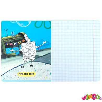 Зошит шкільний Kite Sponge Bob SB26-232, 12 аркушів, клітинка