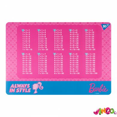 492257 Подкладка для стола Yes табл.умнож. "Barbie" розовый