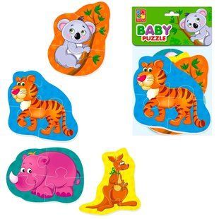 Гра розвиваюча Vladi Toys м'які бейбі пазли Малюк зможе "Тигреня та друзі" VT1106-72