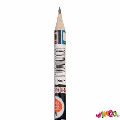 Олівець YES чорнографітний з гумкою в платиковій тубі Sticky Mood, 280631
