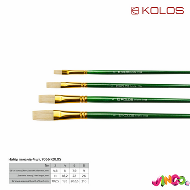 Набір пензлів KOLOS 7066